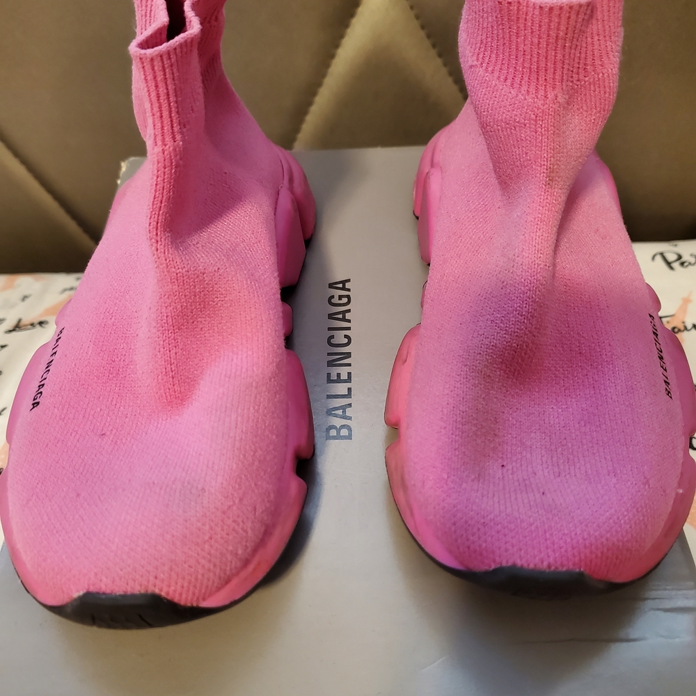 Balenciaga Kids Vibrant Pink Sneakers